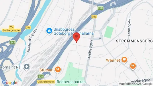 Lagerlokaler att hyra i Örgryte-Härlanda - kort over placeringen
