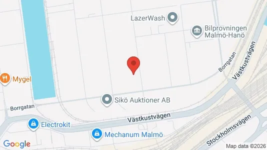 Industrilokaler att hyra i Malmö Centrum - kort over placeringen