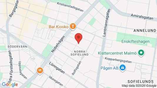 Lagerlokaler att hyra i Sofielund - kort over placeringen