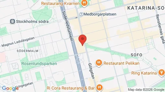 Kontorslokaler att hyra i Södermalm - kort over placeringen