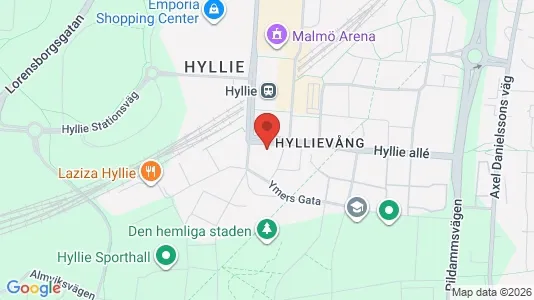 Kontorslokaler att hyra i Hyllie - kort over placeringen