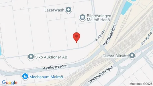 Industrilokaler att hyra i Malmö Centrum - kort over placeringen