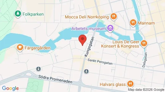 Kontorslokaler att hyra i Norrköping - kort over placeringen