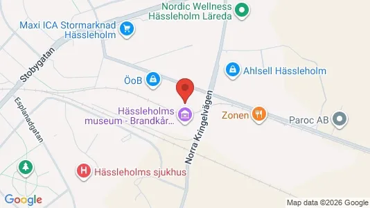 Industrilokaler att hyra i Hässleholm - kort over placeringen