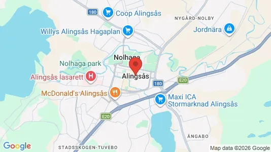Industrilokaler att hyra i Alingsås - kort over placeringen