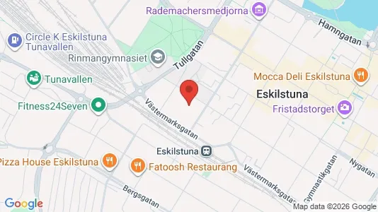 Kontorslokaler att hyra i Eskilstuna - kort over placeringen