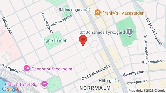 Kontorslokaler att hyra i Stockholm Innerstad - kort over placeringen