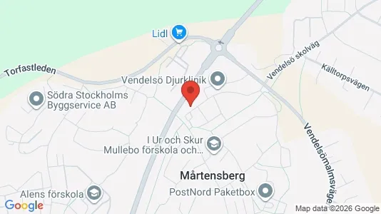 Industrilokaler att hyra i Haninge - kort over placeringen