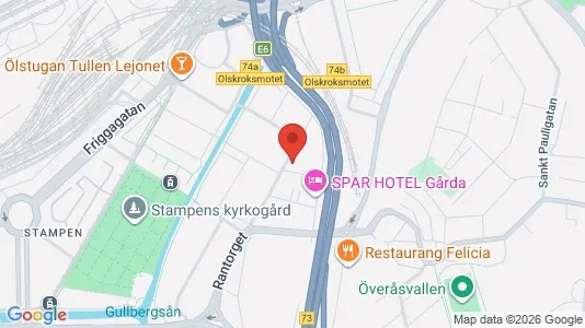 Kontorslokaler att hyra i Örgryte-Härlanda - kort over placeringen