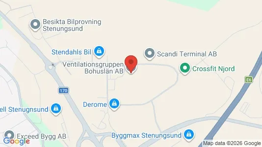 Industrilokaler att hyra i Stenungsund - kort over placeringen