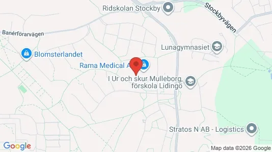 Kontorslokaler att hyra i Lidingö - kort over placeringen
