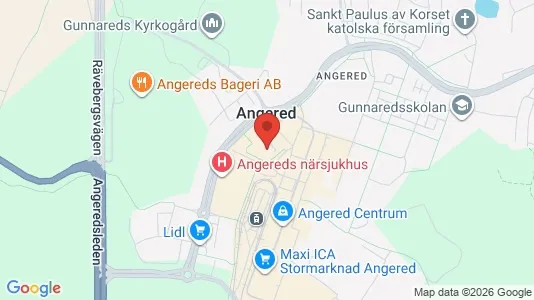 Kontorslokaler att hyra i Angered - kort over placeringen