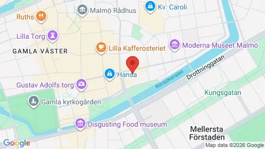 Kontorslokaler att hyra i Malmö Centrum - kort over placeringen