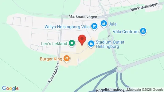 Kontorslokaler att hyra i Helsingborg - kort over placeringen
