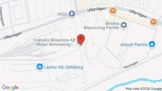 Kontorslokaler att hyra i Göteborg Östra - kort over placeringen