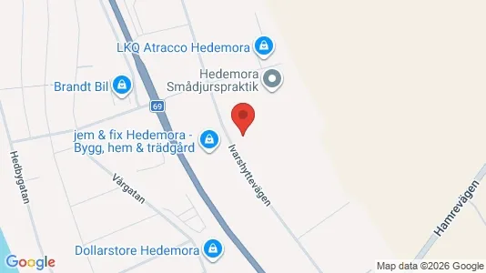 Kontorslokaler att hyra i Hedemora - kort over placeringen