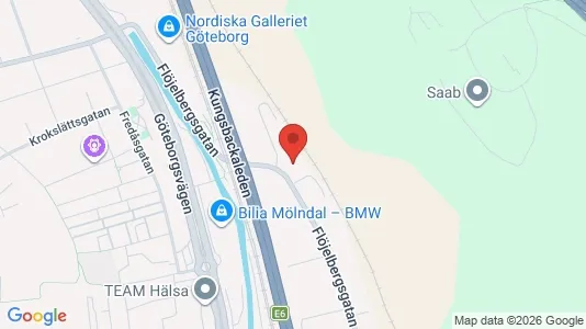 Lagerlokaler att hyra i Mölndal - kort over placeringen