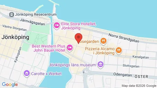 Kontorslokaler att hyra i Jönköping - kort over placeringen
