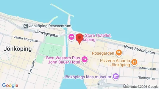 Kontorslokaler att hyra i Jönköping - kort over placeringen