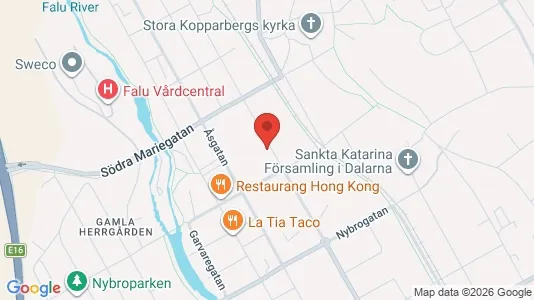Kontorslokaler att hyra i Falun - kort over placeringen