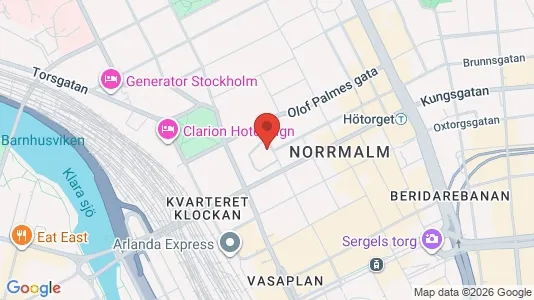 Kontorslokaler att hyra i Stockholm Innerstad - kort over placeringen