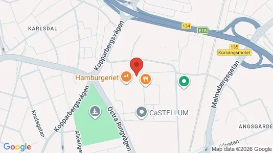 Kontorslokaler att hyra i Västerås - kort over placeringen
