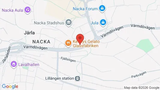 Affärslokaler att hyra i Nacka - kort over placeringen