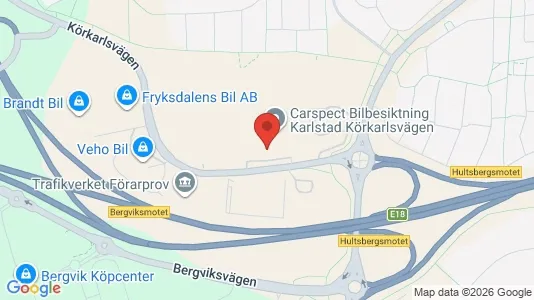 Kontorslokaler att hyra i Karlstad - kort over placeringen
