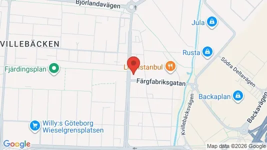 Industrilokaler att hyra i Lundby - kort over placeringen