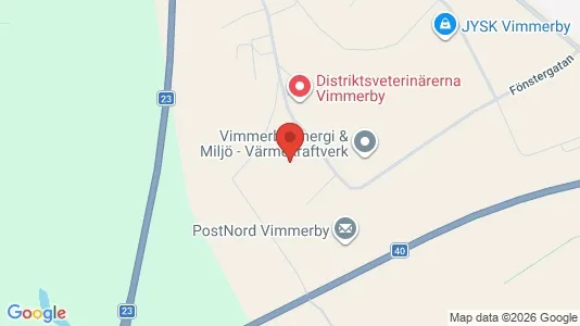 Lagerlokaler att hyra i Vimmerby - kort over placeringen