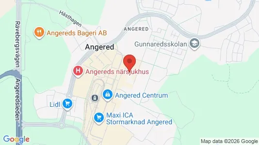 Kontorslokaler att hyra i Angered - kort over placeringen