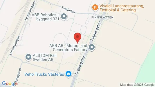 Kontorslokaler att hyra i Västerås - kort over placeringen
