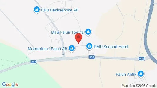 Kontorslokaler att hyra i Falun - kort over placeringen