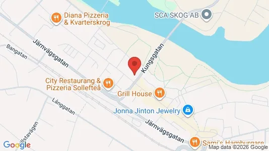 Kontorslokaler att hyra i Sollefteå - kort over placeringen