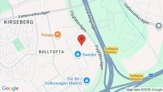 Kontorslokaler att hyra i Malmö Centrum - kort over placeringen