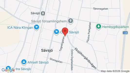 Kontorslokaler att hyra i Sävsjö - kort over placeringen