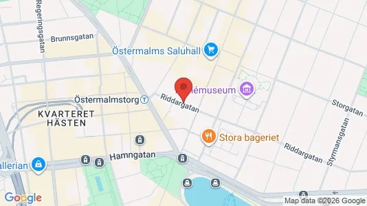 Kontorslokaler att hyra i Östermalm - kort over placeringen