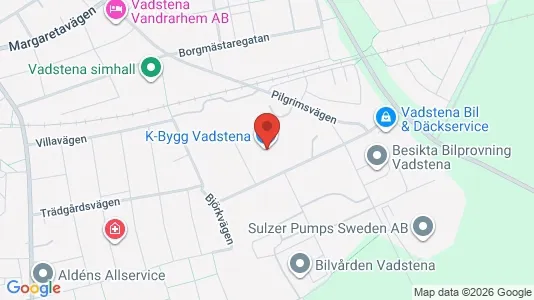 Industrilokaler att hyra i Vadstena - kort over placeringen