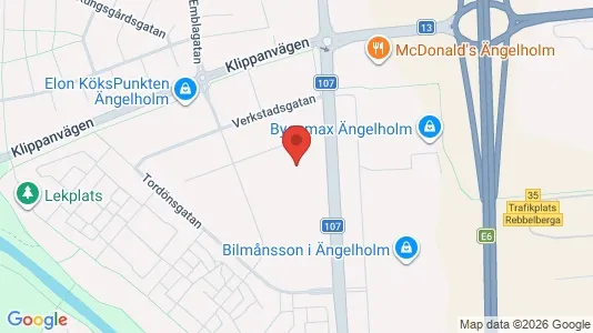 Industrilokaler att hyra i Ängelholm - kort over placeringen