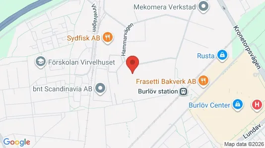 Kontorslokaler att hyra i Burlöv - kort over placeringen