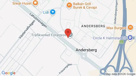 Kontorslokaler att hyra i Halmstad - kort over placeringen