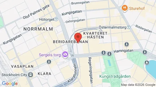 Kontorslokaler att hyra i Stockholm Innerstad - kort over placeringen