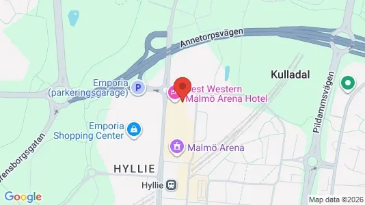 Kontorslokaler att hyra i Hyllie - kort over placeringen
