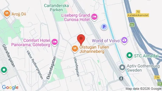 Kontorslokaler att hyra i Johanneberg - kort over placeringen