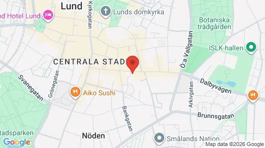 Kontorslokaler att hyra i Lund - kort over placeringen