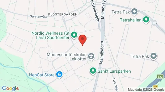 Kontorslokaler att hyra i Lund - kort over placeringen