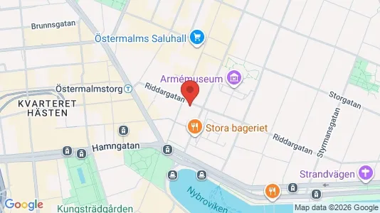 Kontorslokaler att hyra i Östermalm - kort over placeringen