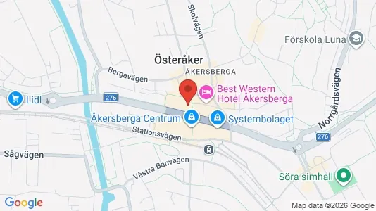 Kontorslokaler att hyra i Österåker - kort over placeringen