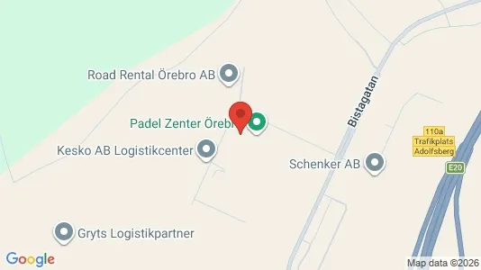 Industrilokaler att hyra i Örebro - kort over placeringen
