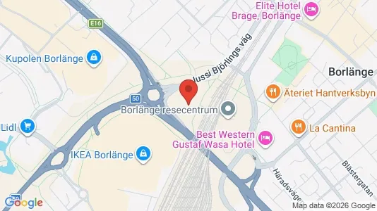 Kontorslokaler att hyra i Borlänge - kort over placeringen